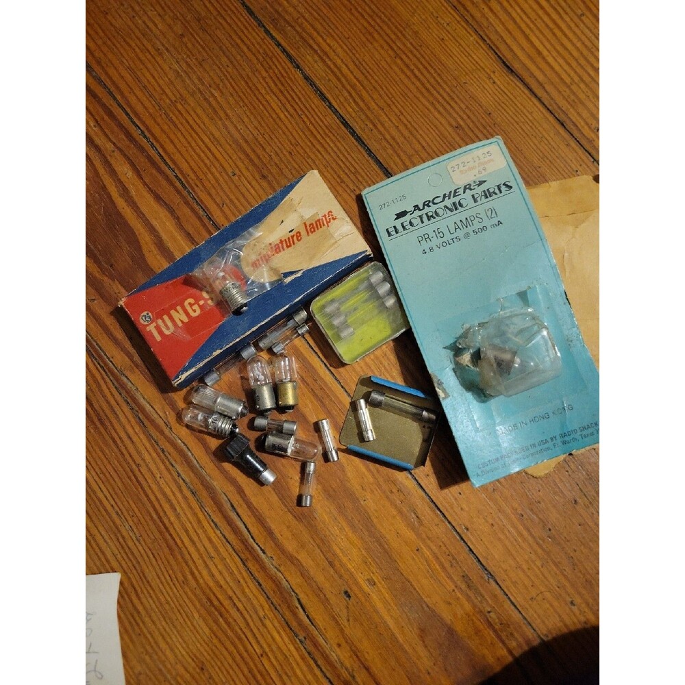 Lot Of Fuses And Light Bulbs - Vintage, LIittelfuse Fusetron Archer Tung-Sol